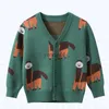 Pull Printemps Automne Tricoté Cardigan Pull Bébé Enfants Vêtements De Noël Garçons Filles Chandails Enfants Porter Bébé Garçon Vêtements D'hiver HKD230719