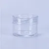 15 gram återfyllningsbart litet plastskruvlock lock med tydliga bas tomma plastbehållare för nagelpulverflaskor ögonskugga containe ukbt