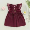 Girl's Dresses ma baby 0-24M Newborn Infant Baby Girl Dress Ruffle Lace Bow A-line Dresses For Girls Summer Princess Girls Dresses