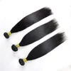 Grade 7A # 1 couleur noire Brésilienne Vierge Remy Cheveux Soyeux Armure Droite 3 Pcs Lot Brésilienne Droite Cheveux Humains Bundles251j