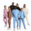 Herrspårar Anpassade jogging kostym Två bit jumper kortuppsättning män kläder fleece mens tröjor set sweat gym atletiska spår shorts