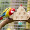 Inne ptaki dostarcza zabawki kakadu drewniana łamigłówka hangable do żucia akcesoria klatki z dzwonkiem na papugi papugi Budgies