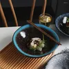 Teller japanische kommerzielle kreative Keramik speziell geformte Haushaltsgeschirr personalisierte Gerichte unregelmäßige Restaurant Deep Dis