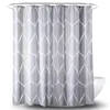 Curtain Modern European Style Printed Polyester Waterproof Fabric Shower Bathroom Bathtub Durable With Hooks