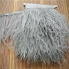 Jasne szare struś pióro Przycinanie frędzlowców strusia pióra Fringe Fringe Fringe Fringe Fringe Fringe Fringe Pióro 5-6 cali szerokości dla Sew Craft Custom2317