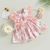 女の子のドレスma baby 9m-3y幼児幼児幼児の赤ちゃんキッズドレスラッフルa-line floralプリントドレス女の子のための夏のビーチの服