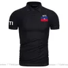 Męskie koszule haiti haitian polo koszulę mężczyzn z krótkim rękawem Bawełniane drukowane na country 2023 Nation Team Flag Flag Hayti Ayiti