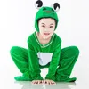 Yeni Stil 2018 Çocuk Cosplay Yeşil Kurbağalar Yeşil Sarı Kaplumbağa Erkekler ve Kızlar İçin Uygun Sahne Kostümü Uzun Stil Dancing299V