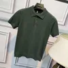 T-shirts pour hommes vêtements pour hommes été tricoté Polo à manches courtes coupe ajustée Lel coréen couleur unie T-shirt hauts à la mode