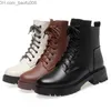 أحذية أحذية الشتاء Aiyuqi و Boots ذات الحجم الكبير للنقل المباشر النقل غير المنزلق للثلوج للأحذية الثلجية للجلد الأصلي أحذية الكاحل النسائية Z230719