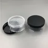 Clear 50G 50ML 플라스틱 파우더 퍼프 컨테이너 케이스 화장품 항아리 얼굴 파우더 블러셔 스토리지 상자 Sifter Lids Towqs