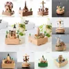 Dekorative Objekte Figuren Kinderspielzeug Holzhandwerk Vintage Retro Geburtstagsgeschenk Heimdekoration Zubehör Kawaii Karussell Spieluhren Weihnachtsjahr 230718