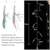 Haczyki rybackie 4-22PCS Fishing Sabiki Hooks Zestaw nylonowe platformy linii rybne haczyki sznurkowe z koralikami obrotowe haki z piór