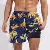 Мужские шорты Summer Summer Peach Print Man Congress Shorts Fitness Fitness Training Trawing Quick Dry Shorts Мужчины бегают Sports 2 в 1 дно L230719