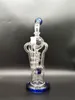 2023 Master Piece Heady Bong Incycler Recycler Blue Glass Bongs Dab Rig Lookah Lab 14.4mm Male Joint Handmade Bubbler