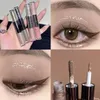 Evasão de pêssego de cabeça dupla Glitter Liquid Contourw Pigmment Pigmmento Sedunhão Shimmer Fosco Matte Cheek Shadow Cream Eye Makeup