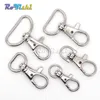 100st Lot Matel Snap Hooks Rotary Swivel för ryggsäck Webbing 8 9mm-25 4mm Nickel Plated Lobster Clasps192k