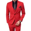 Męskie garnitury ślubne 2019 czerwone garnitury męskie Oranje Pak Heren Blue Party Dj Costume Terno Slim Fit White Tuxedo209p