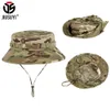 Wide Brim Hats Bucket Hats Summer Camouflage Fishing Bucket Hats Sun Protection Wide Brim Tactical Military Hiking Fisherman Panama Boonie Cap Men Headgear 230718