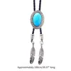 Bolo Ties Bolo Tie for Men Western Cowboy Style Necklace with Turquoise Decorations Adult Formal Suit Shirt Costume Accessories 230719