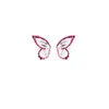 Necklace Earrings Set Stonefans Pink Crystal Butterfly Dubai Wedding For Women Fashion Bridal Ring Party Jewelry