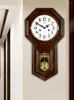 Wandklokken Digitale Grote Klok Vintage Stille Houten Mechanische Woonkamer Slinger Reloj Pared Home Decor