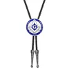 Bolo Ties Europe and America Freemason Fashion Leather Cord Necklace Bolo Tie HKD230719