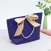 37x11x25cm 18 couleurs sac en papier cadeau coloré avec ruban de soie pour la fête de vacances Shopping cadeau sacs en papier Kraft en gros LX6018