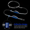 Dog Collars Leashes Reflective Leash Traction Rope Pet Running Belt Elastic Hands Freely Jogging Pull Metal D ring 230719