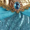 Robes pour filles Fille Jasmine Princess Vêtements Robe de jeu de rôle pour enfants Arabe Aladdin Lanterne Fleur Robe d'été Ensemble d'anniversaire d'Halloween pour enfants 230718