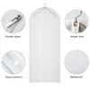 Housse anti-poussière 10PCS Sacs à vêtements transparents pour placard de rangement Sac de costume Suspendus Housse de protection anti-poussière avec fermeture à glissière Manteau Robes longues Stockage 230718