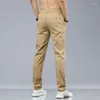 Men's Suits Spring Summer Stretch Business Elastic Waist Slim Fit Casual Pants Suit Pant Work Jogging Trousers Male D15