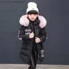 Manteau en duvet 2023 hiver filles veste chaude mode fourrure à capuche vêtements pour enfants doublure en coton pour enfants parc Z230719