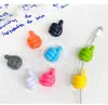 Partihandel Självhäftande väggdekoration Hook Creative Silicone Thumb Key Hanger Hook Home/Office Data Cable Clip Wire Desk Organizer