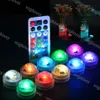 Luci subacquee 3LED rotonde sommergibili 10 pezzi set manopola impermeabile IP67 multicolore con controller 21 tasti per vaso di fiori per feste Fis2388