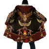 Wolmengsels voor heren PLstar Cosmos Aboriginal Indigenous Australia Kangaroo 3D Print Capuchon Mantel Unisex Winterfleece Windbreker Warme Mantel PZY01 HKD230718