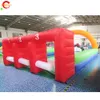 Ücretsiz gemi dış mekan aktiviteleri 7x5m Fun Derby Court Şişirilebilir Bouncy Pony At Yarışı Oyunları Satılık