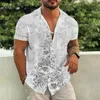 Camisas casuales para hombre Ocio Flor Playa Verano Camisa hawaiana de manga corta Tallas grandes Camiseta de secado rápido Vestido 230718