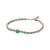 Fine Jewelry Authentic 925 Srebrny srebrny koralik Fit Pandora Charm Bracelets Link Green Sparkling Tinnis Bezpieczeństwo Łańcuch bezpieczeństwa 277U