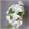 Vegetal floral falso 4 peças toque real flores artificiais de plutônio antúrio casamento de natal decoração de casa plantas falsas de luxo acesso orc dh3j9