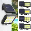 Lâmpada de parede solar alto brilho à prova d'água carregamento automático de suprimentos de jardim de movimento de movimento de luz externo amplo