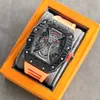 Montres mécaniques automatiques R ichars Swiss Milles Watch New Weasel Mechanical Business Watch RM053-01 LL