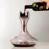 Bicchieri da vino Bicchiere da 2000 ml Decanter con vassoio in legno Caraffa in cristallo soffiato a mano senza piombo Rotante Whisky a ondeggiamento rapido 230719