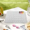 Moules de cuisson Plateaux de rangement pour macarons français refermables en PET transparent - Peut contenir 50 macarons par lot de 4 ensembles