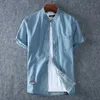 Chemises décontractées pour hommes grande taille L5XL 6XL 7XL 8XL 100 Denim coton chemise à manches courtes 2023 été Style mode vêtements 230718