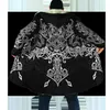 Hommes laine mélanges 2023 hiver hommes cape Huginn corbeaux de Midgard or impression 3D polaire à capuche cape unisexe décontracté épais chaud Cape manteau PF39 HKD230718