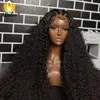Inch HD Frontal Wigs For Women Curly Human Hair Brazilian 13x4 Full Lace Front Wig PrePlucked Deep With Baby