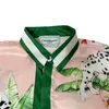 Chemises décontractées pour hommes Chemise Casablanca en soie Femmes 1 Qualité Imprimé chien tacheté Plage hawaïenne 230718