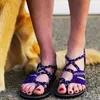 Vrouw kleur zomer bijpassende Romeinse touw knoop strand teen sandalen mode comfortabele vrouwen plus size schoenen 230718 399