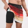 Mäns shorts dubbeldäck sommarman som kör shorts gym fitness bodybuilding träning snabb torr shorts män jogging sport 2 i 1 bottoms l230719